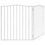 Cancello per Cani Pieghevole 2 Pannelli Bianco 160 cm Pioppo