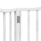 Cancello per Cani Pieghevole 2 Pannelli Bianco 160 cm Pioppo