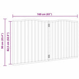 Cancello per Cani Pieghevole 2 Pannelli Bianco 160 cm Pioppo