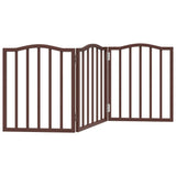 Cancello Cani Pieghevole 3 Pannelli Rovere Marrone 150cm Pioppo