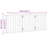 Cancello Cani Pieghevole 3 Pannelli Rovere Marrone 150cm Pioppo