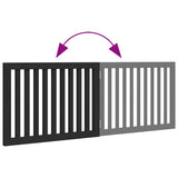 Cancello per Cani Pieghevole 2 Pannelli Nero 160cm Legno Pioppo