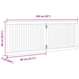 Cancello Cani Pieghevole 2 Pannelli Marrone 160cm Legno Pioppo
