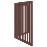 Cancello Cani Pieghevole 2 Pannelli Marrone 160cm Legno Pioppo