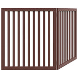Cancello Cani Pieghevole 2 Pannelli Marrone 160cm Legno Pioppo