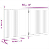 Cancello Cani Pieghevole 2 Pannelli Marrone 160cm Legno Pioppo