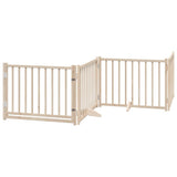 Cancello Cani Porta Pieghevole 4 Pannelli 320 cm Massello Abete