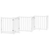 Cancello Cani Pieghevole Bianco 6 Pannelli 300cm Massello Abete