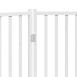 Cancello Cani Pieghevole 3 Pannelli Bianco 150cm Massello Abete
