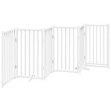Cancello Cani Pieghevole Bianco 6 Pannelli 300cm Massello Abete