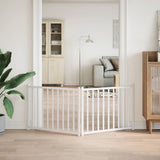 Cancello Cani Pieghevole 2 Pannelli Bianco 160cm Massello Abete