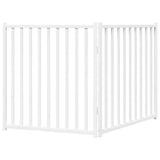 Cancello Cani Pieghevole 2 Pannelli Bianco 160cm Massello Abete