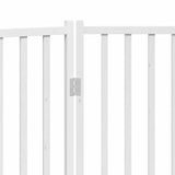 Cancello Cani Pieghevole 2 Pannelli Bianco 160cm Massello Abete