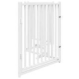 Cancello Cani Pieghevole Bianco 4 Pannelli 320cm Massello Abete