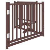Cancello Cani Pieghevole Marrone 4Pannelli 320cm Massello Abete