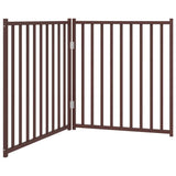 Cancello Cani Pieghevole 2Pannelli Marrone 160cm Massello Abete