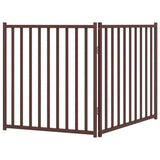 Cancello Cani Pieghevole 2Pannelli Marrone 160cm Massello Abete