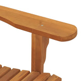 Sedia Dondolo Adirondack da Giardino 79x100x103cm Massello Teak