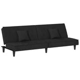 Divano Letto Nero in Velluto