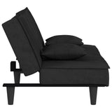 Divano Letto Nero in Velluto