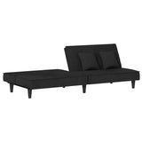 Divano Letto Nero in Velluto