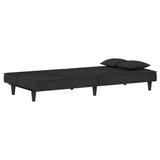 Divano Letto Nero in Velluto