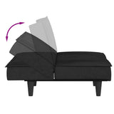 Divano Letto Nero in Velluto
