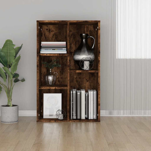 Libreria/Credenza Rovere Fumo 50x25x80 cm in Legno truciolato