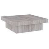 Tavolino da Salotto Grigio Sonoma 90x90x28 cm Legno truciolato