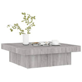Tavolino da Salotto Grigio Sonoma 90x90x28 cm Legno truciolato