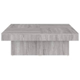 Tavolino da Salotto Grigio Sonoma 90x90x28 cm Legno truciolato