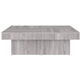 Tavolino da Salotto Grigio Sonoma 90x90x28 cm Legno truciolato