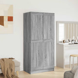 Armadio Grigio Sonoma 82,5x51,5x180 cm in Legno truciolato