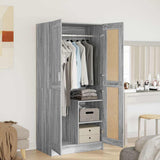 Armadio Grigio Sonoma 82,5x51,5x180 cm in Legno truciolato