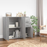 Credenza Grigio Sonoma 91x29,5x75 cm in Legno truciolato