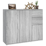 Credenza Grigio Sonoma 91x29,5x75 cm in Legno truciolato