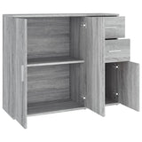 Credenza Grigio Sonoma 91x29,5x75 cm in Legno truciolato
