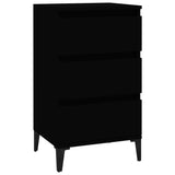 Comodino Nero 40x35x70 cm in Legno truciolato
