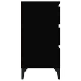 Comodino Nero 40x35x70 cm in Legno truciolato