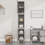 Armadietto Bagno Grigio Sonoma 30x30x190cm in Legno truciolato