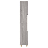 Armadietto Bagno Grigio Sonoma 30x30x190cm in Legno truciolato