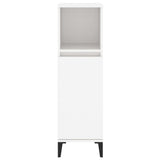 Armadietto da Bagno Bianco 30x30x100 cm in Legno truciolato