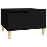 Tavolino da Salotto Nero 55x55x36,5 cm in Legno truciolato