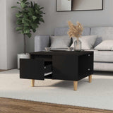 Tavolino da Salotto Nero 55x55x36,5 cm in Legno truciolato