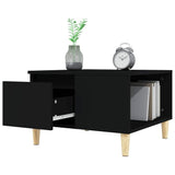 Tavolino da Salotto Nero 55x55x36,5 cm in Legno truciolato