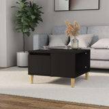 Tavolino da Salotto Nero 55x55x36,5 cm in Legno truciolato