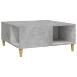 Tavolino Salotto Grigio Cemento 80x80x36,5 cm Legno truciolato