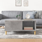 Tavolino Salotto Grigio Cemento 80x80x36,5 cm Legno truciolato