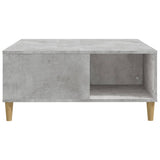 Tavolino Salotto Grigio Cemento 80x80x36,5 cm Legno truciolato