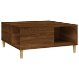 Tavolino Salotto Rovere Marrone 80x80x36,5 cm Legno truciolato